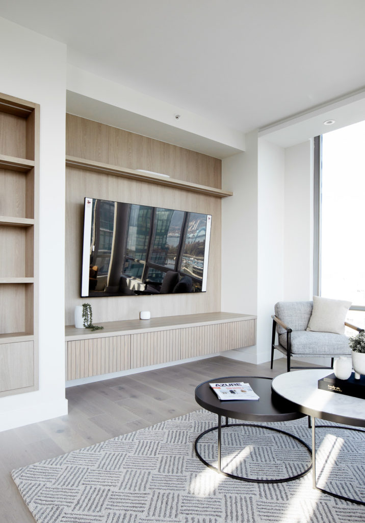 Madeleine Design Group Modern Penthouse Renovation Coal Harbour Living Room